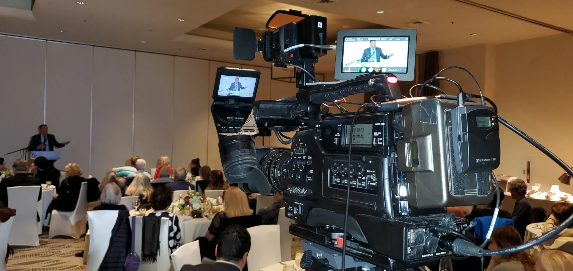 FCM professional camera at luncheon event