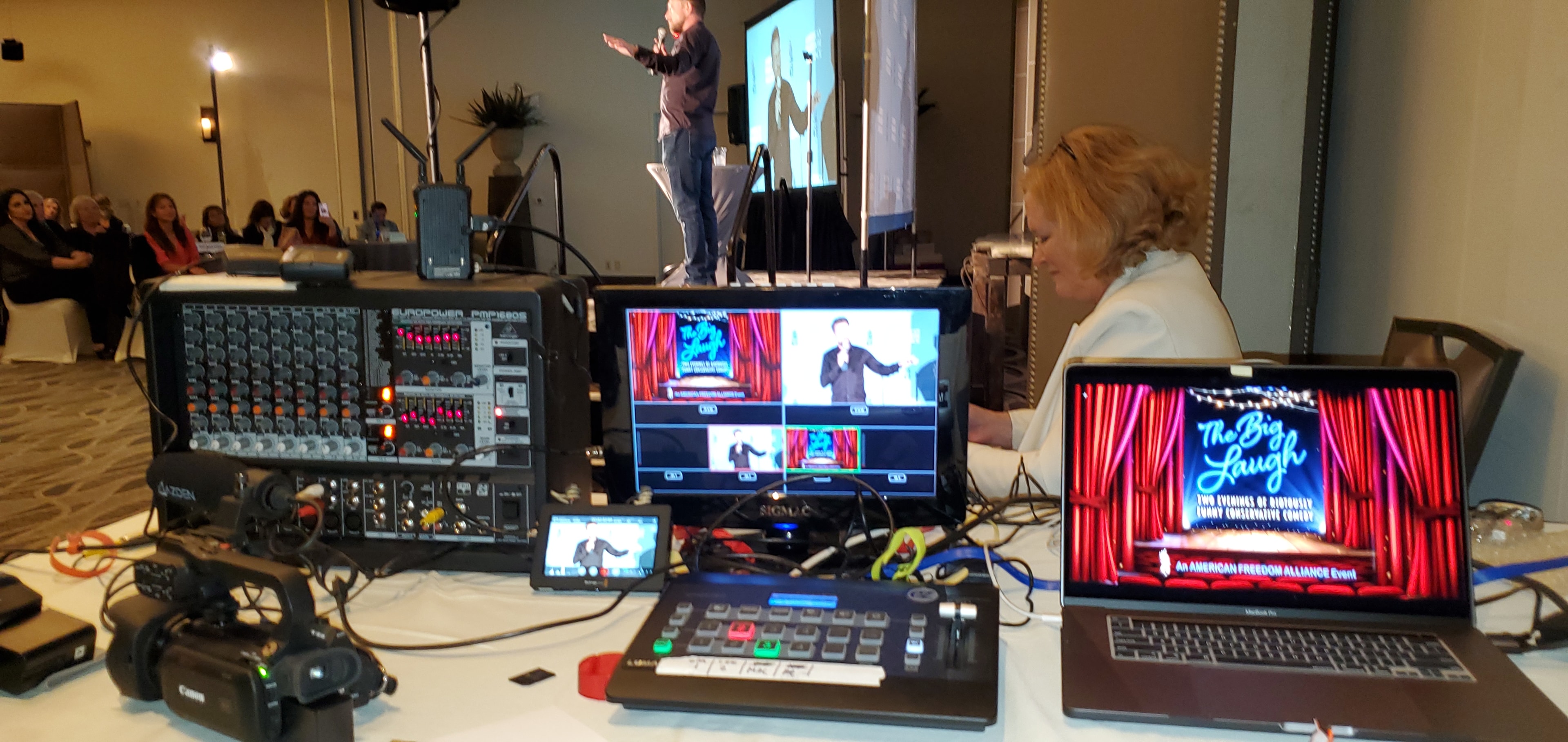 Live event A/V production setup